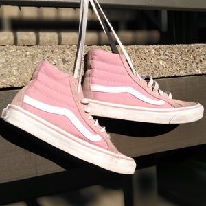 Pastel Pink High-top Vans